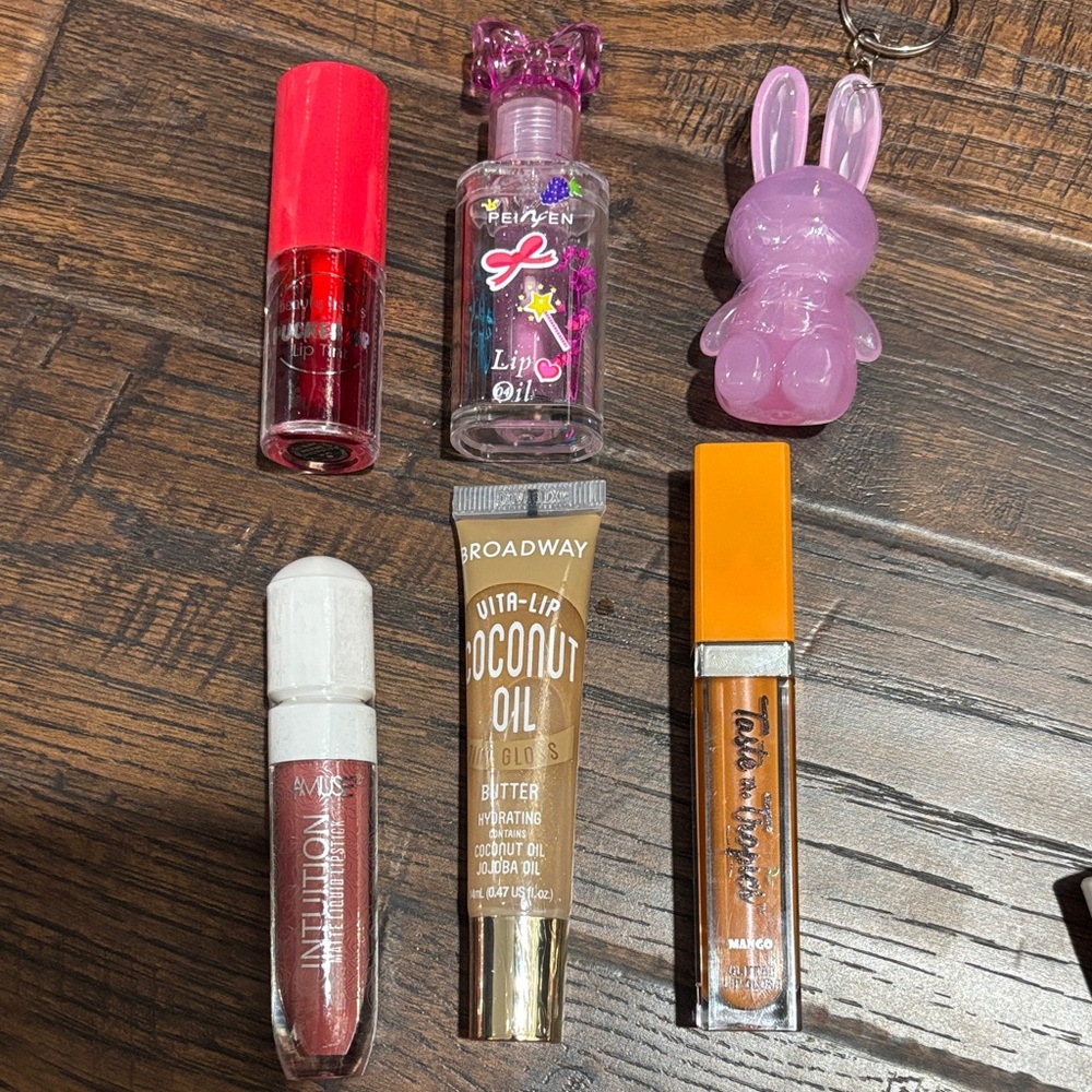 Assorted Lip Glosses and Lip Oils - Pink, Clear, Gold, Brown